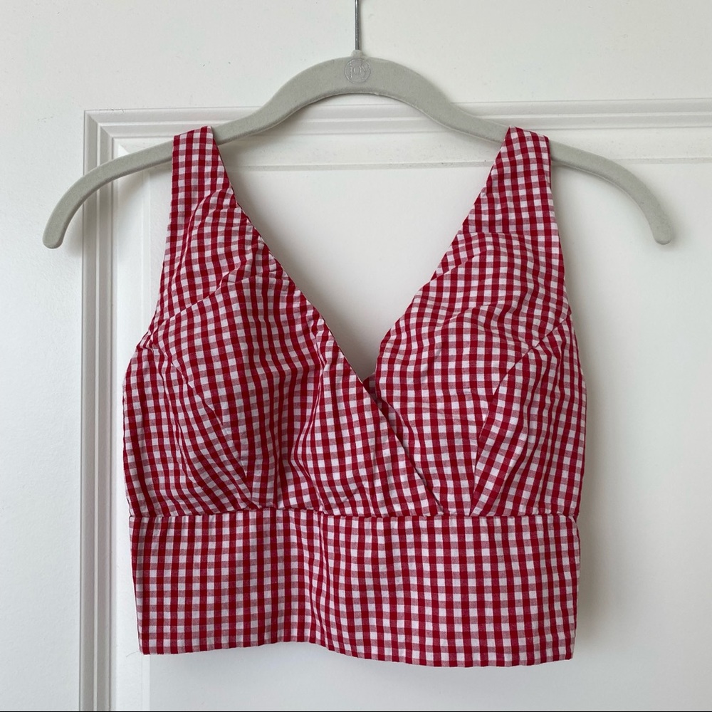 Brandy Melville/ J Galt Gingam Crop Top